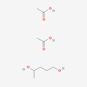molecular formula C9H20O6 B14688354 Acetic acid;pentane-1,4-diol CAS No. 32864-71-4