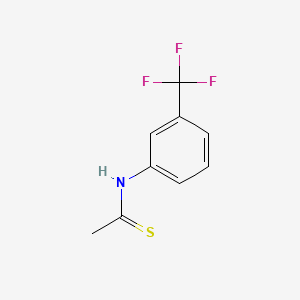 molecular formula C9H8F3NS B14688393 Ethanethioamide, N-(3-(trifluoromethyl)phenyl)- CAS No. 35369-66-5