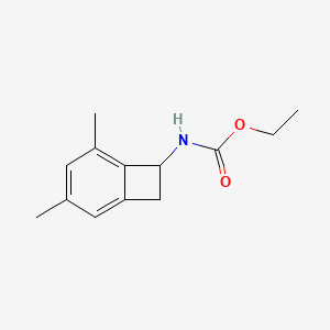 molecular formula C13H17NO2 B14688448 Ethyl N-(2,4-dimethyl-8-bicyclo[4.2.0]octa-1,3,5-trienyl)carbamate CAS No. 33213-06-8