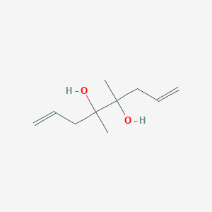 molecular formula C10H18O2 B14688611 1,7-Octadiene-4,5-diol, 4,5-dimethyl- CAS No. 24449-03-4