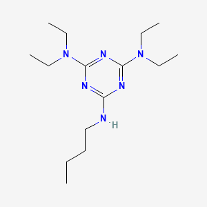 molecular formula C15H30N6 B14688704 N~6~-Butyl-N~2~,N~2~,N~4~,N~4~-tetraethyl-1,3,5-triazine-2,4,6-triamine CAS No. 33901-82-5