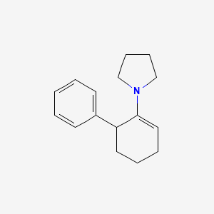 molecular formula C16H21N B14688871 Pyrrolidine, 1-(6-phenyl-1-cyclohexen-1-yl)- CAS No. 26974-24-3