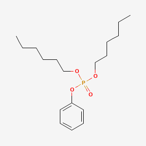 molecular formula C18H31O4P B14689065 Dihexyl phenyl phosphate CAS No. 33898-82-7