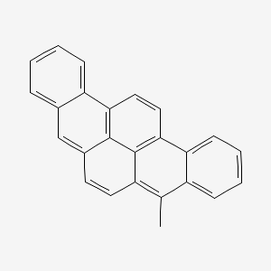 molecular formula C25H16 B14689124 BENZO(rat)PENTAPHENE, 5-METHYL- CAS No. 33942-88-0