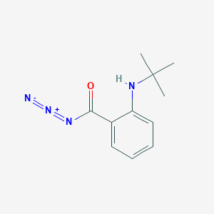 molecular formula C11H14N4O B14689151 2-(tert-Butylamino)benzoyl azide CAS No. 31562-05-7