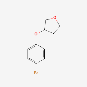 molecular formula C10H11BrO2 B1468928 3-(4-Bromophenoxy)tetrahydrofuran CAS No. 1342585-83-4