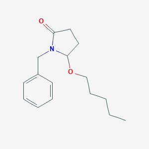 molecular formula C16H23NO2 B146893 (+-)-5-(Pentyloxy)-1-(phenylmethyl)-2-pyrrolidinone CAS No. 136410-31-6