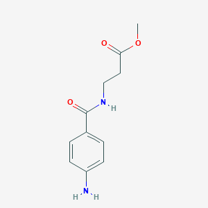 molecular formula C11H14N2O3 B146894 Methyl 3-[(4-aminobenzoyl)amino]propanoate CAS No. 342626-46-4