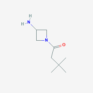 molecular formula C9H18N2O B1468944 1-(3-Aminoazetidin-1-yl)-3,3-dimethylbutan-1-one CAS No. 1341409-62-8