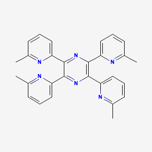 molecular formula C28H24N6 B14689456 Tetrakis(6-methylpyridin-2-yl)pyrazine CAS No. 25372-52-5
