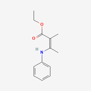 molecular formula C13H17NO2 B14689516 ethyl (Z)-3-anilino-2-methylbut-2-enoate CAS No. 33240-25-4