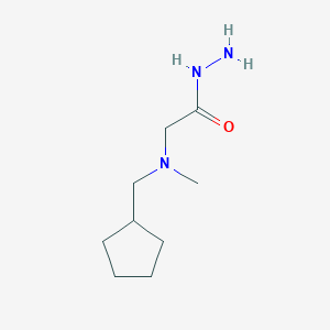 molecular formula C9H19N3O B1468966 2-[(Cyclopentylmethyl)(methyl)amino]acetohydrazide CAS No. 1410412-71-3