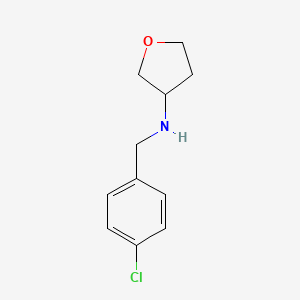 molecular formula C11H14ClNO B1468971 N-[(4-chlorophenyl)methyl]oxolan-3-amine CAS No. 1339621-32-7