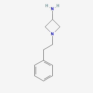 molecular formula C11H16N2 B1468980 1-(2-Phenylethyl)azetidin-3-amine CAS No. 1339627-03-0