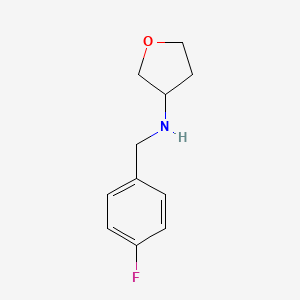 N-[(4-fluorophenyl)methyl]oxolan-3-amine