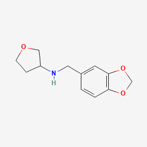 N-[(2H-1,3-benzodioxol-5-yl)methyl]oxolan-3-amine