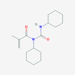 molecular formula C17H28N2O2 B14689847 N-Cyclohexyl-N-(cyclohexylcarbamoyl)-2-methylprop-2-enamide CAS No. 28666-13-9