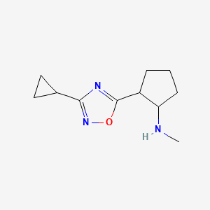 2-(3-cyclopropyl-1,2,4-oxadiazol-5-yl)-N-methylcyclopentan-1-amine