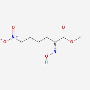 molecular formula C7H12N2O5 B14689853 Methyl 2-(hydroxyimino)-6-nitrohexanoate CAS No. 26074-64-6