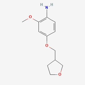 molecular formula C12H17NO3 B1468987 2-Methoxy-4-[(oxolan-3-yl)methoxy]aniline CAS No. 1341068-74-3