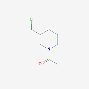 1-[3-(Chloromethyl)piperidin-1-yl]ethan-1-one