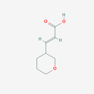 molecular formula C8H12O3 B1468995 (2E)-3-(oxan-3-yl)prop-2-enoic acid CAS No. 1344729-19-6