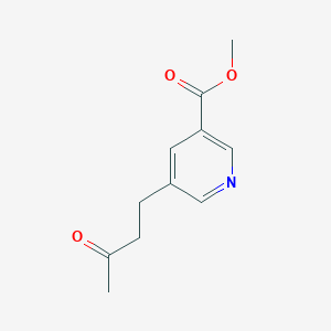 molecular formula C11H13NO3 B14690017 Methyl 5-(3-oxobutyl)pyridine-3-carboxylate CAS No. 25761-15-3