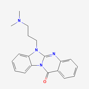 molecular formula C19H20N4O B14690027 Benzimidazo(2,1-b)quinazolin-12(6H)-one, 6-(3-(dimethylamino)propyl)- CAS No. 32701-02-3