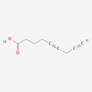 molecular formula C9H10O2 B14690044 Nona-5,8-diynoic acid CAS No. 34456-22-9