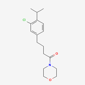 molecular formula C17H24ClNO2 B14690077 4-[3-Chloro-4-(propan-2-yl)phenyl]-1-(morpholin-4-yl)butan-1-one CAS No. 32808-61-0