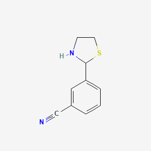 molecular formula C10H10N2S B1469008 3-(Thiazolidin-2-yl)benzonitrile CAS No. 1248972-38-4