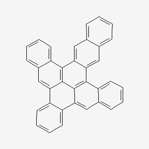 molecular formula C36H20 B14690099 nonacyclo[18.14.2.02,11.04,9.012,36.013,18.021,26.027,35.029,34]hexatriaconta-1(35),2,4,6,8,10,12(36),13,15,17,19,21,23,25,27,29,31,33-octadecaene CAS No. 31541-10-3