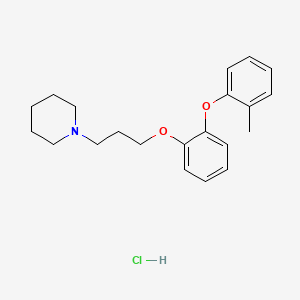 molecular formula C21H28ClNO2 B14690145 Piperidine, 1-(3-(o-(o-tolyloxy)phenoxy)propyl)-, hydrochloride CAS No. 26321-09-5