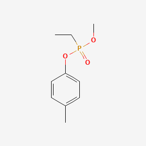 molecular formula C10H15O3P B14690187 Phosphonic acid, ethyl-, methyl p-tolyl ester CAS No. 33232-85-8