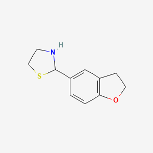 molecular formula C11H13NOS B1469019 2-(2,3-Dihydrobenzofuran-5-yl)thiazolidine CAS No. 1249677-06-2