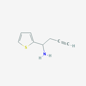 molecular formula C8H9NS B1469026 1-(Thiophen-2-yl)but-3-yn-1-amine CAS No. 1247855-76-0