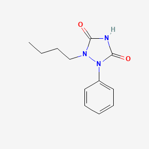 molecular formula C12H15N3O2 B14690278 Bicarbamimide, 2-butyl-3-phenyl- CAS No. 34873-79-5