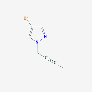 molecular formula C7H7BrN2 B1469028 4-bromo-1-(but-2-yn-1-yl)-1H-pyrazole CAS No. 1249742-66-2