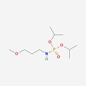 molecular formula C10H24NO4P B14690296 Dipropan-2-yl(3-methoxypropyl)phosphoramidate CAS No. 35812-32-9