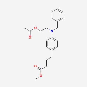 molecular formula C22H27NO4 B14690303 Methyl 4-[4-[2-acetyloxyethyl(benzyl)amino]phenyl]butanoate CAS No. 27171-94-4