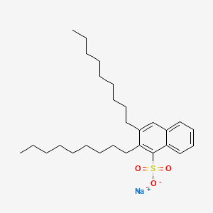molecular formula C28H43NaO3S B14690315 Naphthalenesulfonic acid, dinonyl-, sodium salt CAS No. 26834-28-6