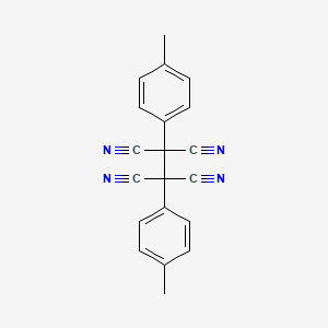molecular formula C20H14N4 B14690324 Bis(4-methylphenyl)ethane-1,1,2,2-tetracarbonitrile CAS No. 34404-77-8