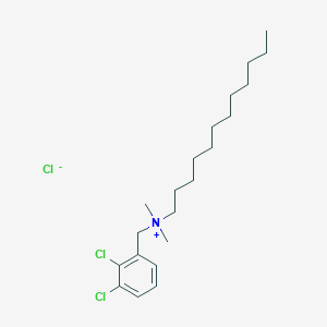 molecular formula C21H36Cl3N B14690370 N-[(2,3-Dichlorophenyl)methyl]-N,N-dimethyldodecan-1-aminium chloride CAS No. 33377-87-6