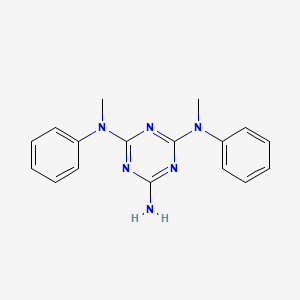 molecular formula C17H18N6 B14690388 N~2~,N~4~-Dimethyl-N~2~,N~4~-diphenyl-1,3,5-triazine-2,4,6-triamine CAS No. 30377-20-9