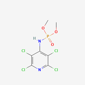 molecular formula C7H7Cl4N2O3P B14690397 Phosphoramidic acid, (2,3,5,6-tetrachloro-4-pyridyl)-, dimethyl ester CAS No. 24261-63-0