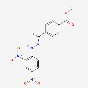 molecular formula C15H12N4O6 B14690443 Benzoic acid, 4-[[(2,4-dinitrophenyl)hydrazono]methyl]-, methyl ester CAS No. 29045-94-1
