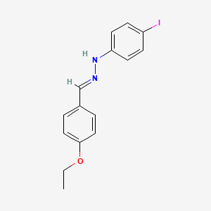 molecular formula C15H15IN2O B14690449 p-Ethoxybenzaldehyde p-iodophenylhydrazone CAS No. 27246-92-0