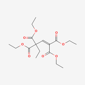 molecular formula C17H26O8 B14690457 Tetraethyl pent-1-ene-1,1,3,3-tetracarboxylate CAS No. 34993-74-3