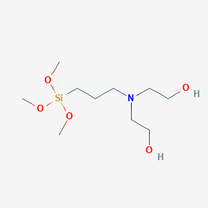molecular formula C10H25NO5Si B14690468 Ethanol, 2,2'-[[3-(trimethoxysilyl)propyl]imino]bis- CAS No. 24801-87-4
