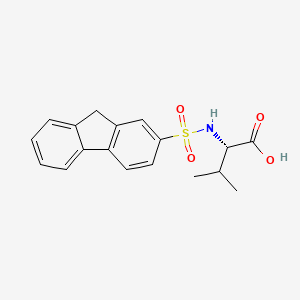 molecular formula C18H19NO4S B14690477 N-(9H-Fluorene-2-sulfonyl)-L-valine CAS No. 32945-11-2